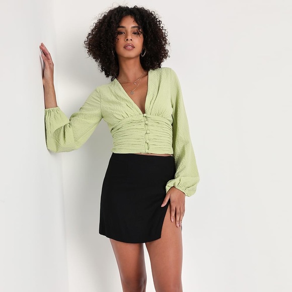 Charlie Holiday Long Sleeve Button-Up Top - Picture 2 of 5